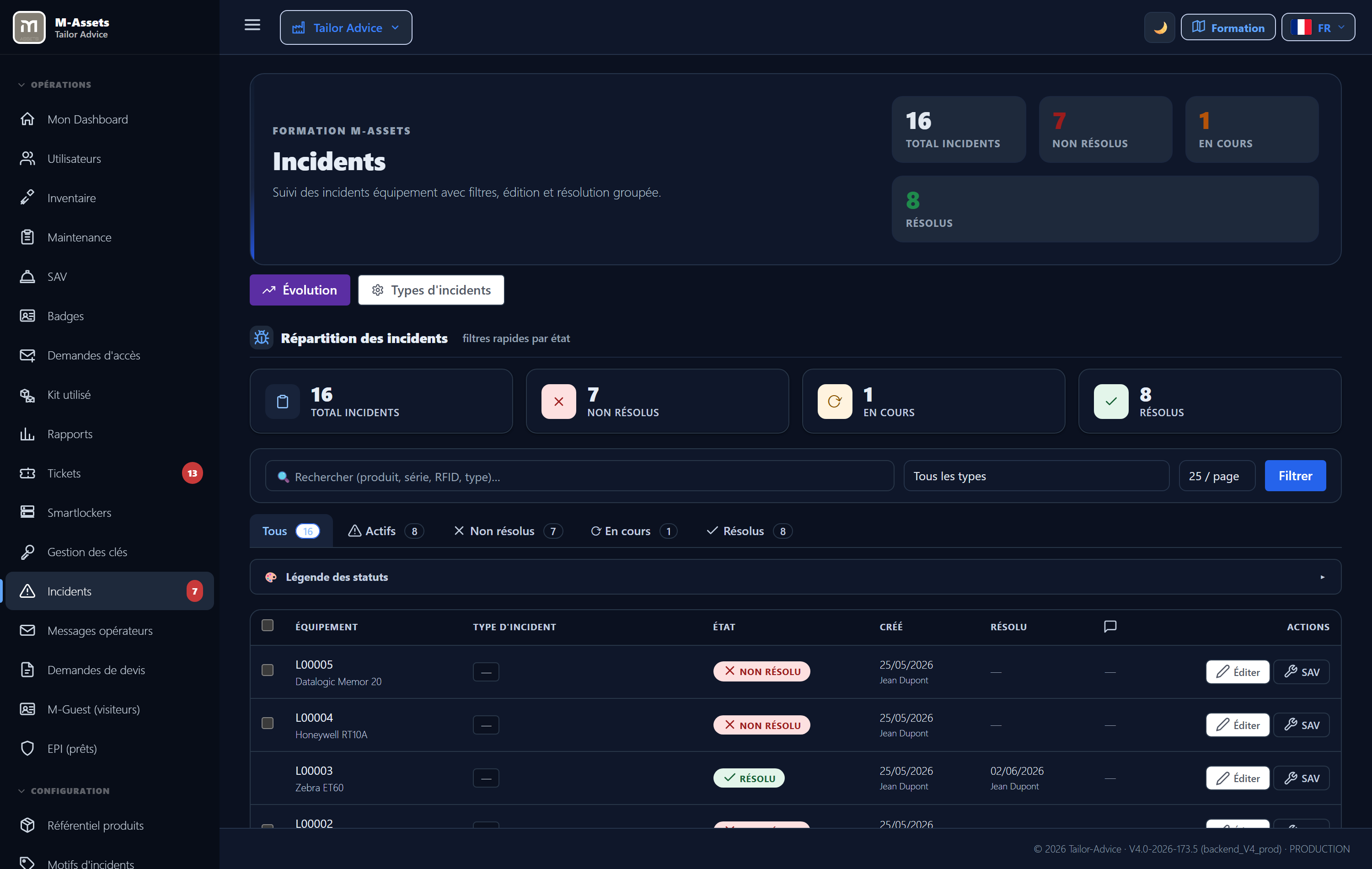 Incidents